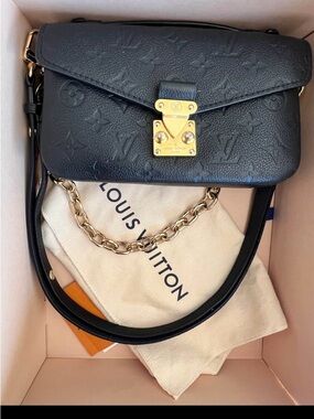 Louis Vuitton Black Empreinte Leather Crossbody with Gold Hardware